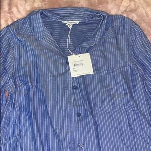 Blue striped soft button down